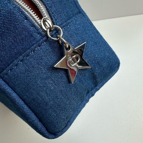 DIOR Denim Cosmetic Pouch Beauty Bag - Picture 5 of 7